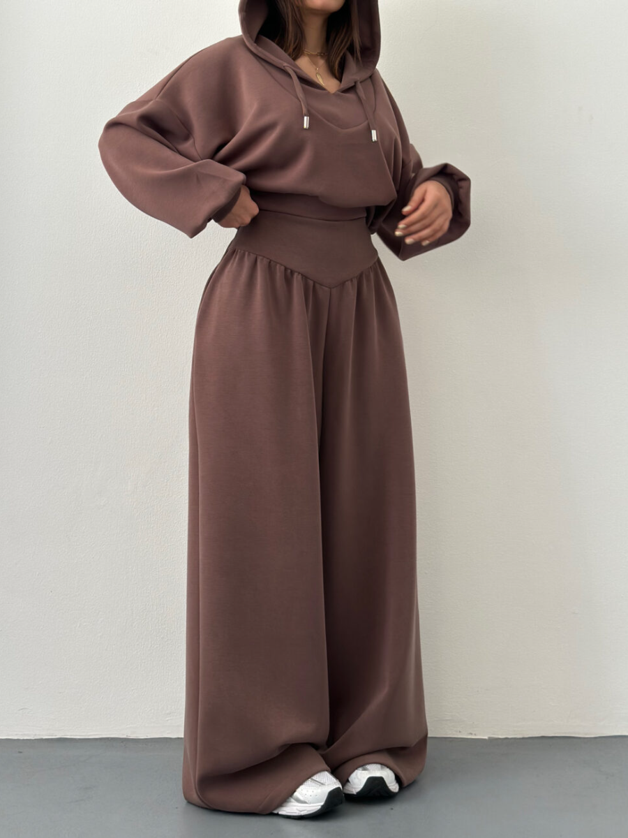 Hooded High-waisted Sports Suit