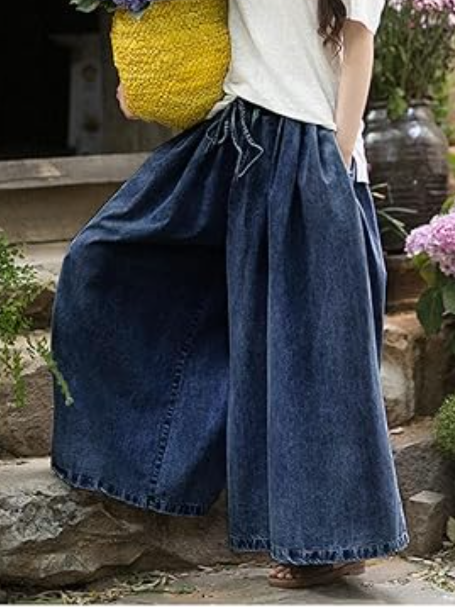 Wide-Leg Loose Jeans