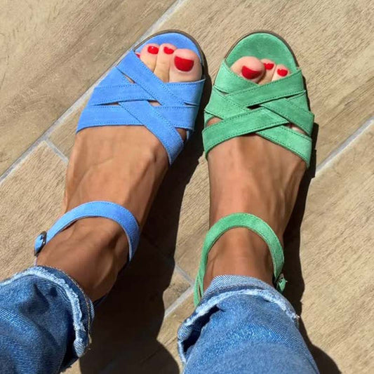 Women's Cut-Out Buckle Sandals