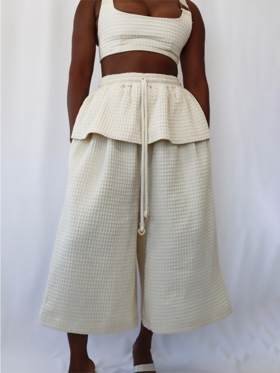 Peplum Waist Two Pieces Set