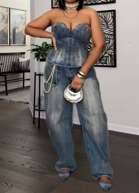 Dusty Denim 2pc Set