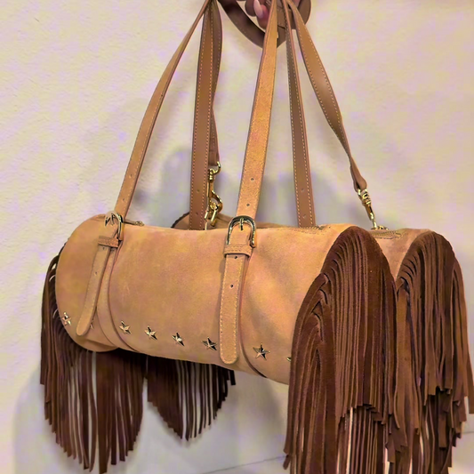Women's Suede Side Tassel Bag