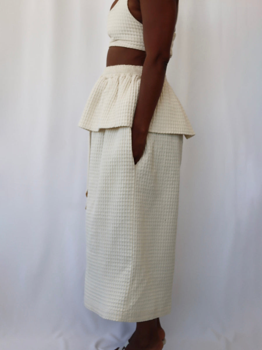 Peplum Waist Two Pieces Set