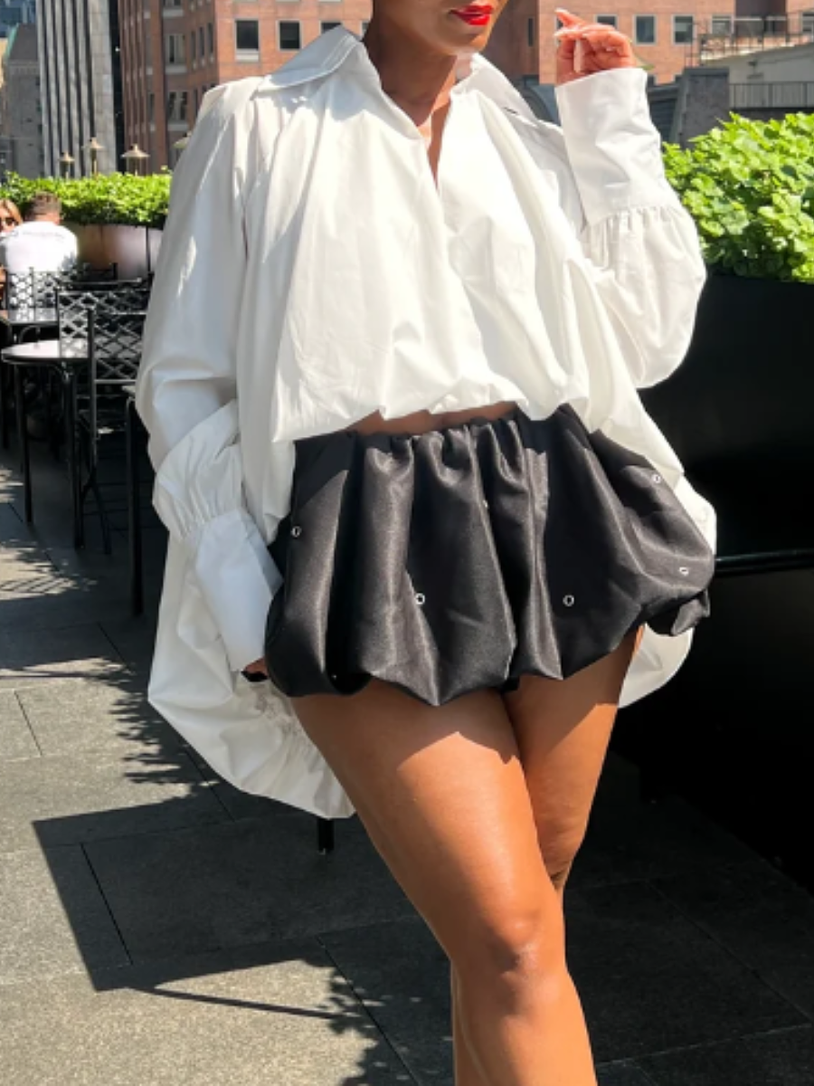 Solid Color Shirt Top