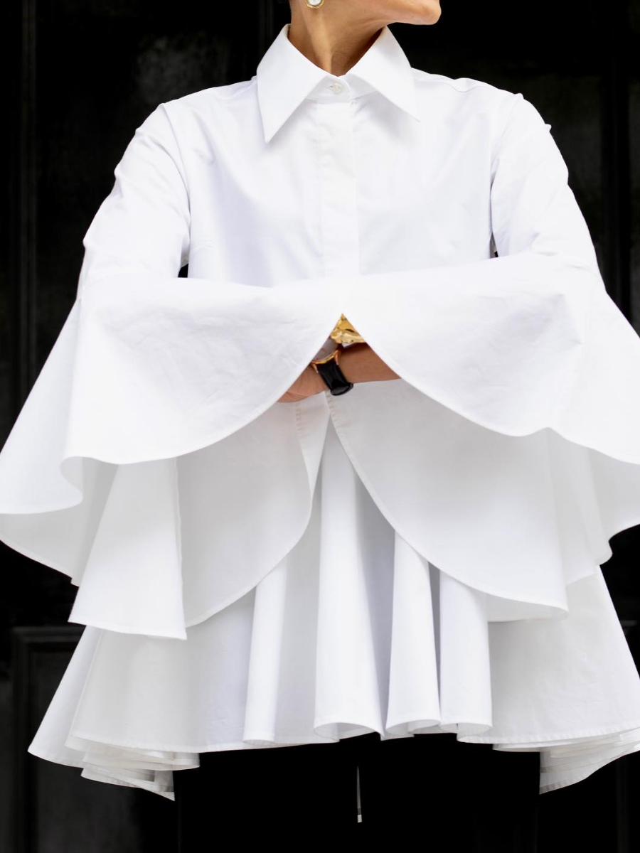 Chill Horn Sleeve White Shirt