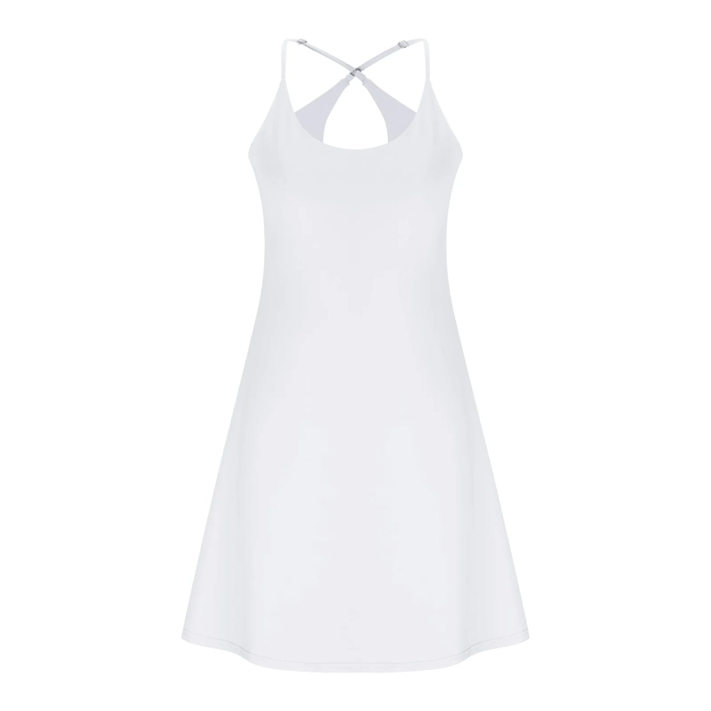 The Ultimate Tummy Control Active Dress, Backless Dress Built in Shorts