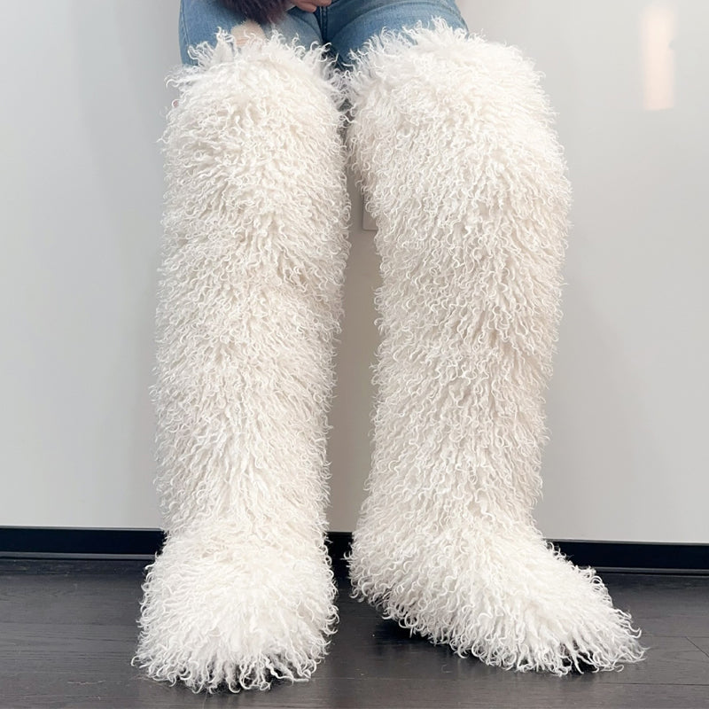Imitation Sheep Plush Snow Boots Knee Boots
