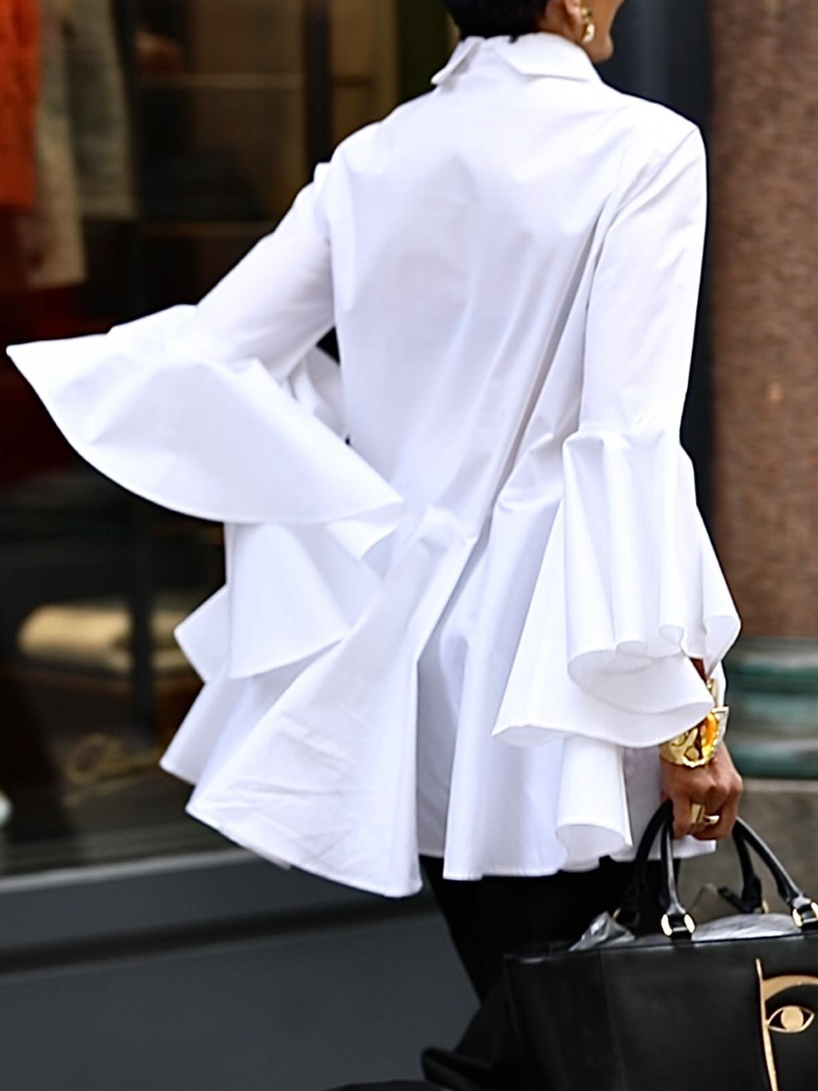 Chill Horn Sleeve White Shirt