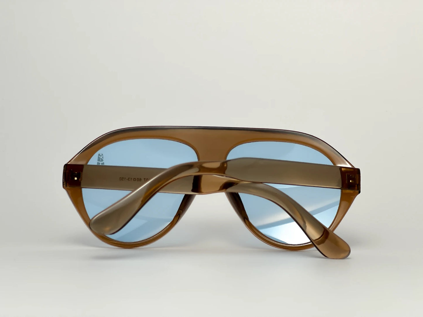 Brown Frame with Sky Blue Lens