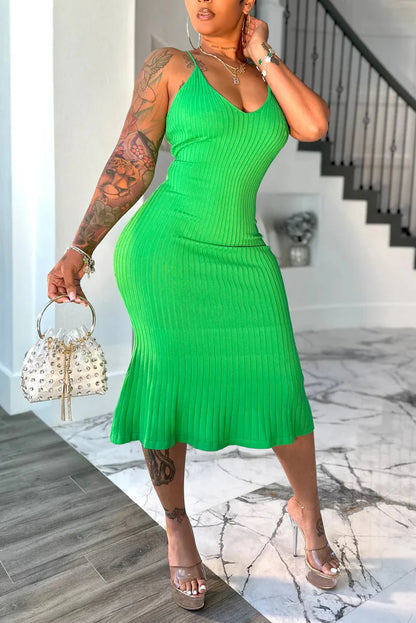 Kendra Sling Knitted Fitted Dress