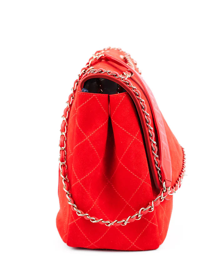 Double-C Suede XXL Classic Flap Bag