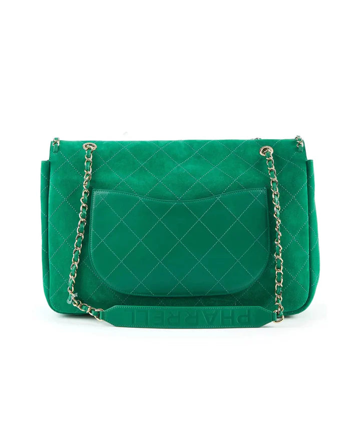 Double-C Suede XXL Classic Flap Bag