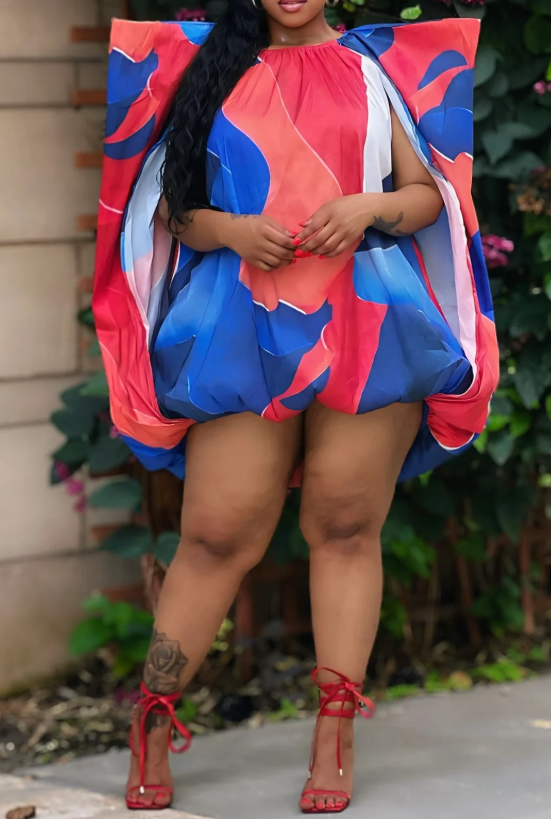 Flutter Sleeve Bubble Dress