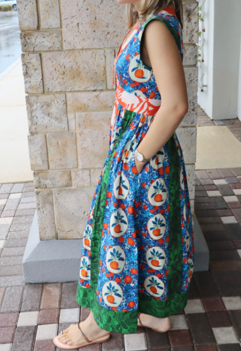 The Multicolor Zip Floral Dress