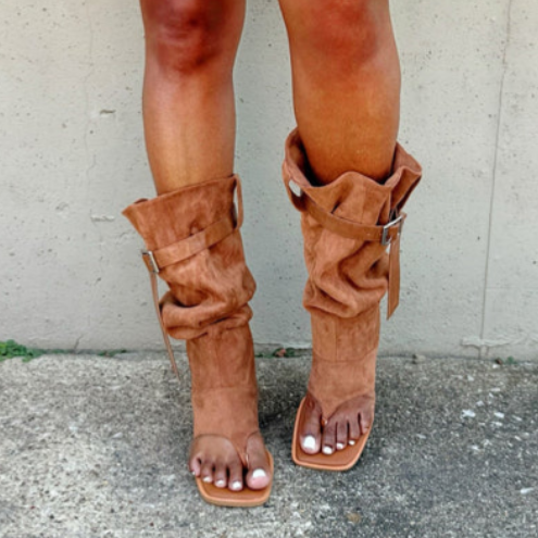 Cool Girl's Clip-Toe Flat Booties