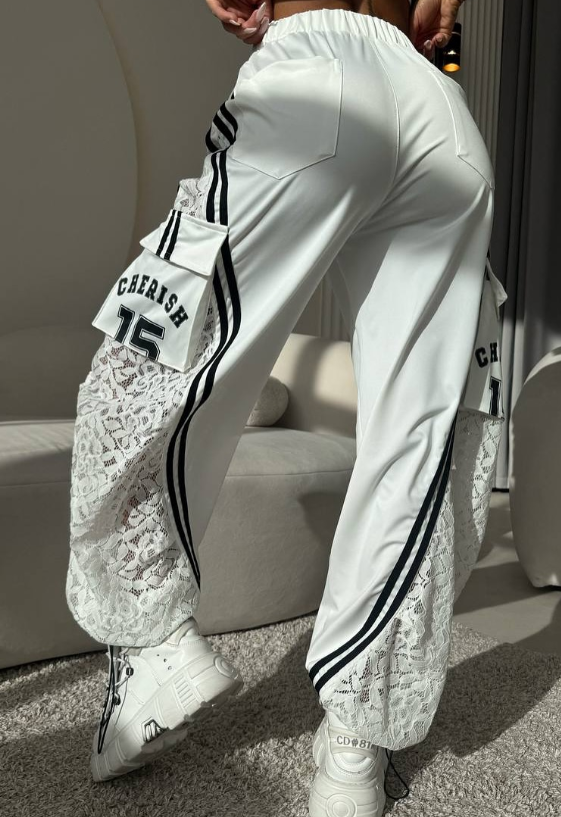 The Pop Lace Denim Bottoms