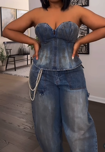 Dusty Denim 2pc Set