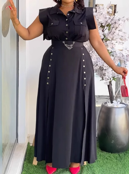 The Casual Split 2pc Skirt Set