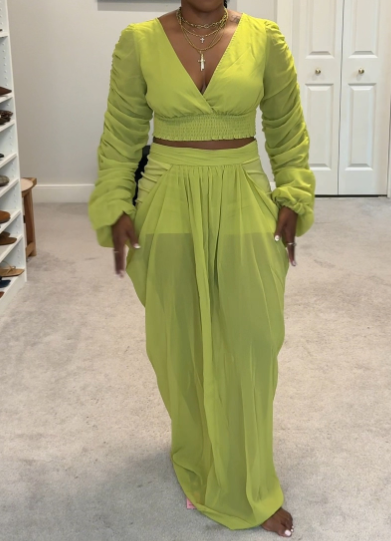 Summer Flowy Chiffon 2pc Set