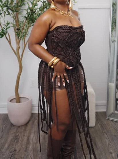 The Brown Cowboy Tassel Top