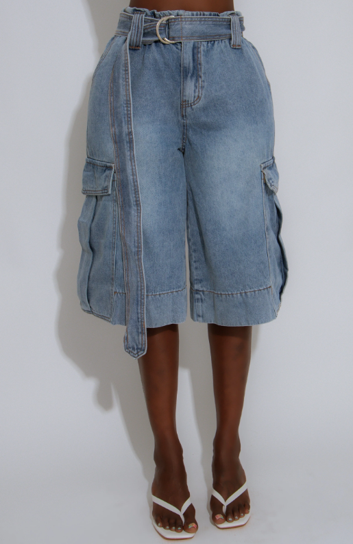 Chill Cargo Denim Shorts