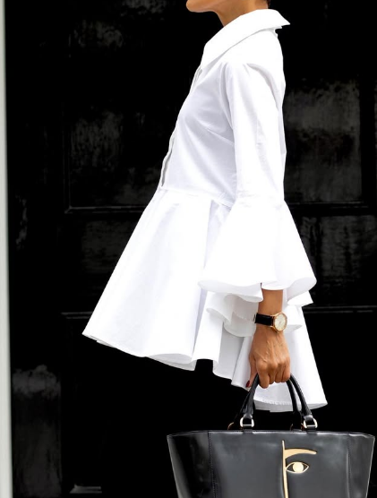 Chill Horn Sleeve White Shirt