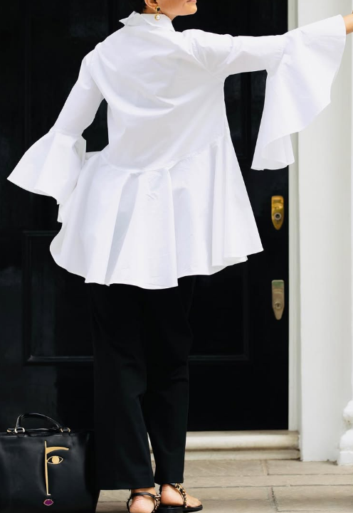 Chill Horn Sleeve White Shirt