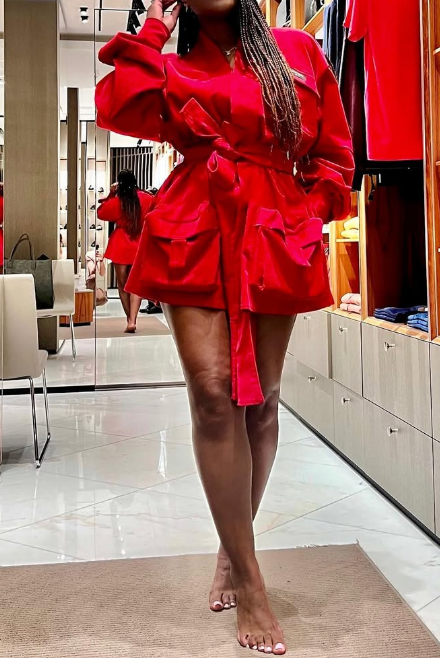 Cargo Warp Short Dress