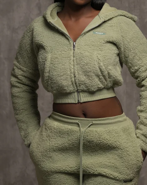 Warm Hoodie Shorts 2pc Set