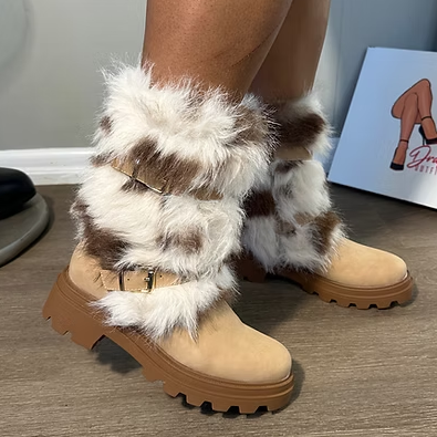 Chic Faux Fur Warm Boots