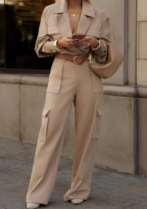 Chic Cargo Pants Set