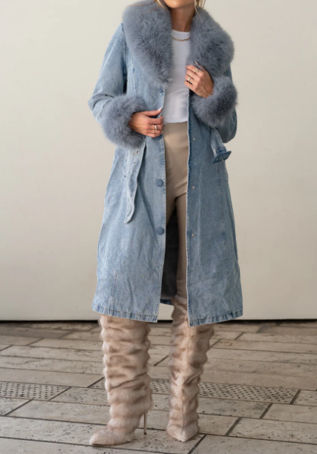Gorgeous Trench Coat With Faux Fur