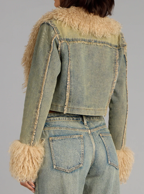 Fab Faux Fur Denim Jacket