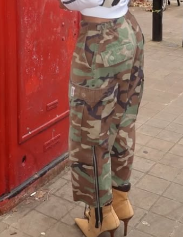 Cropped Camo Cargo Pants