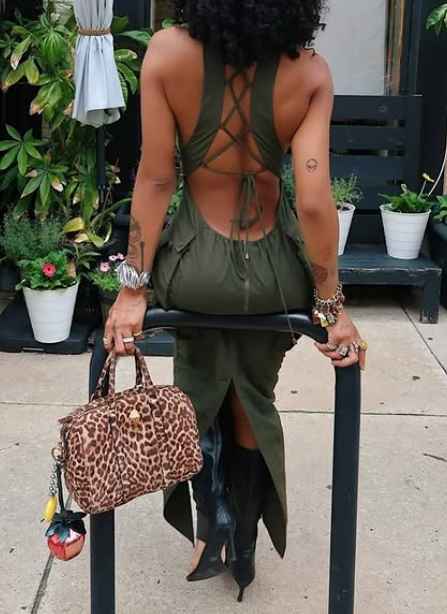 Statement Cargo Maxi Dress