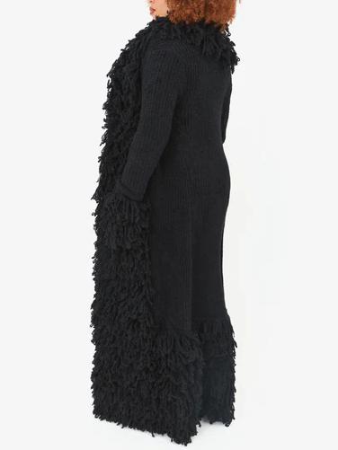 Fumi Fringe Knit Coat