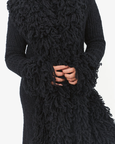 Fumi Fringe Knit Coat