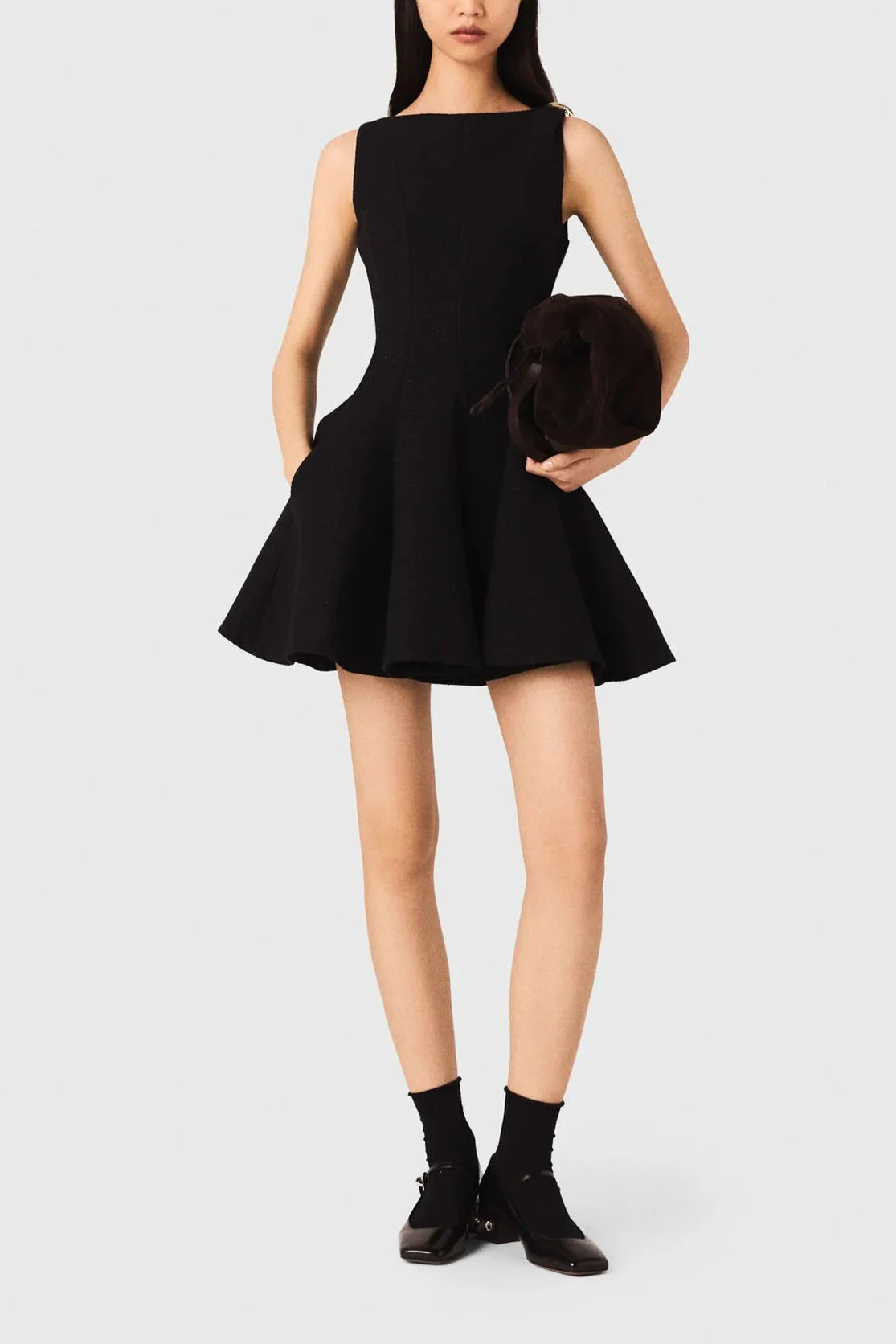 Mini Flared Tweed Dress