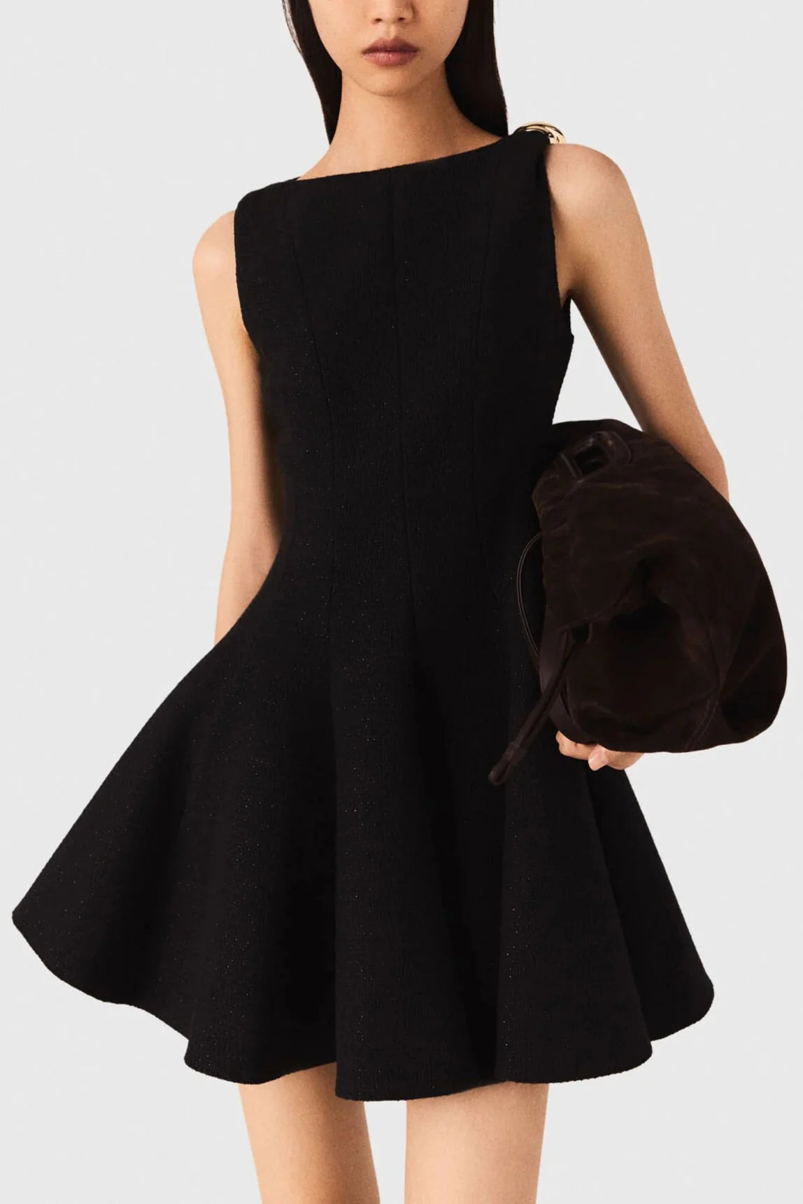 Mini Flared Tweed Dress