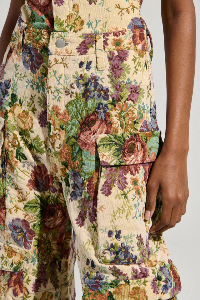 IN HER ELEMENT FLORAL WOVEN JUMPSUIT