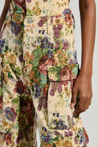 IN HER ELEMENT FLORAL WOVEN JUMPSUIT