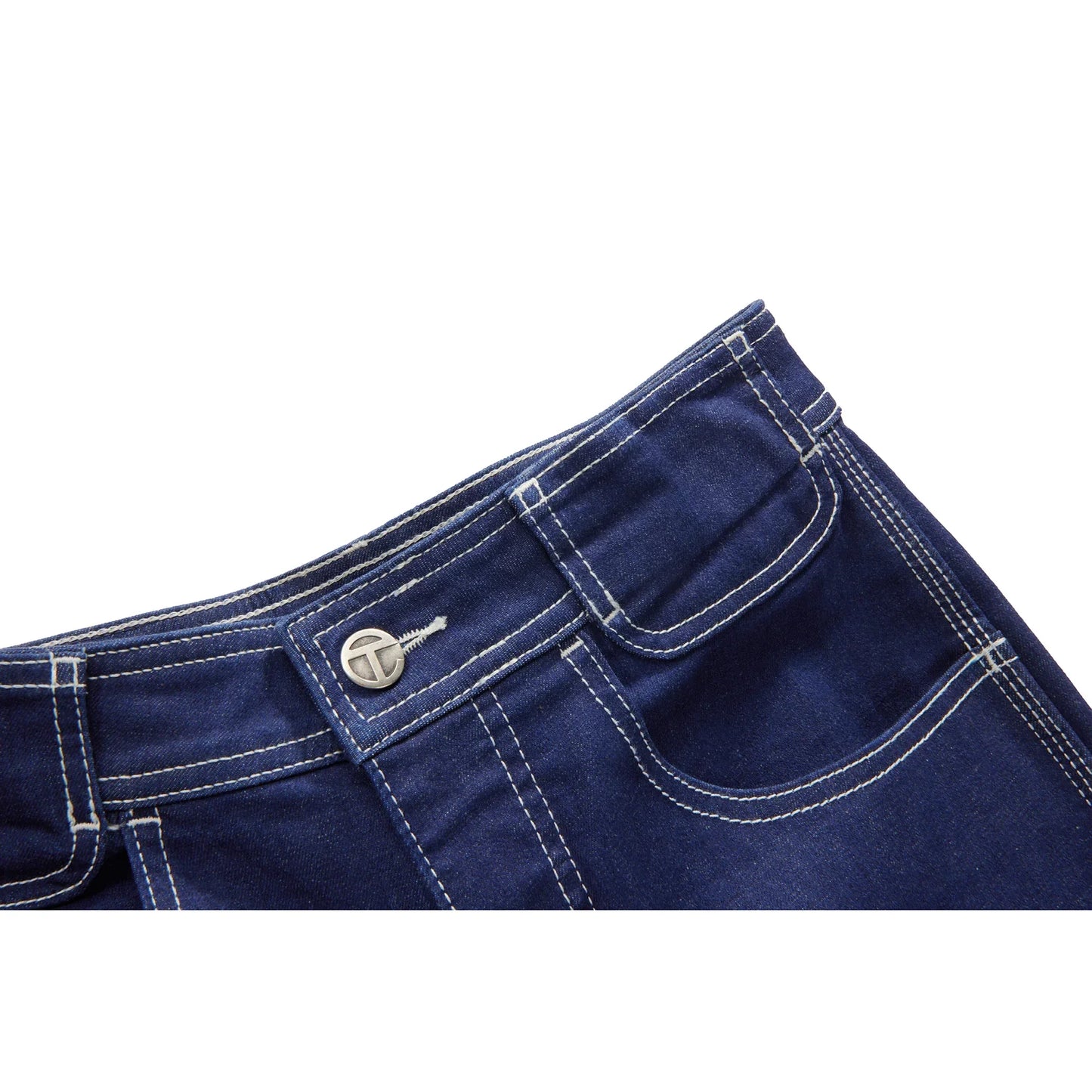 Raw Denim Skinny Capri Jeans