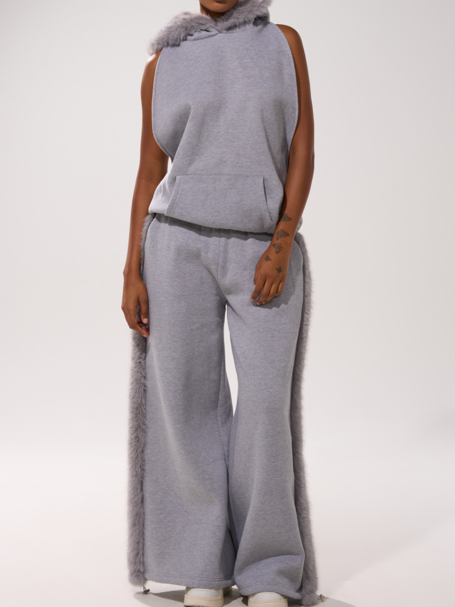 Plush Backless Sweat Set