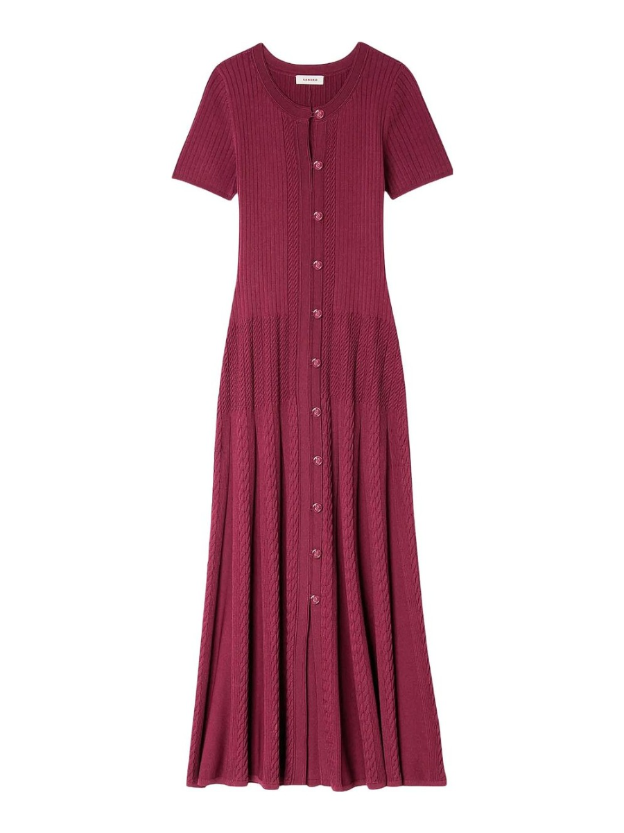 Knitted Button Maxi Dress