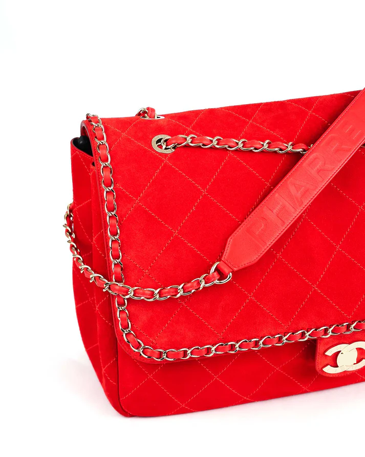 Double-C Suede XXL Classic Flap Bag