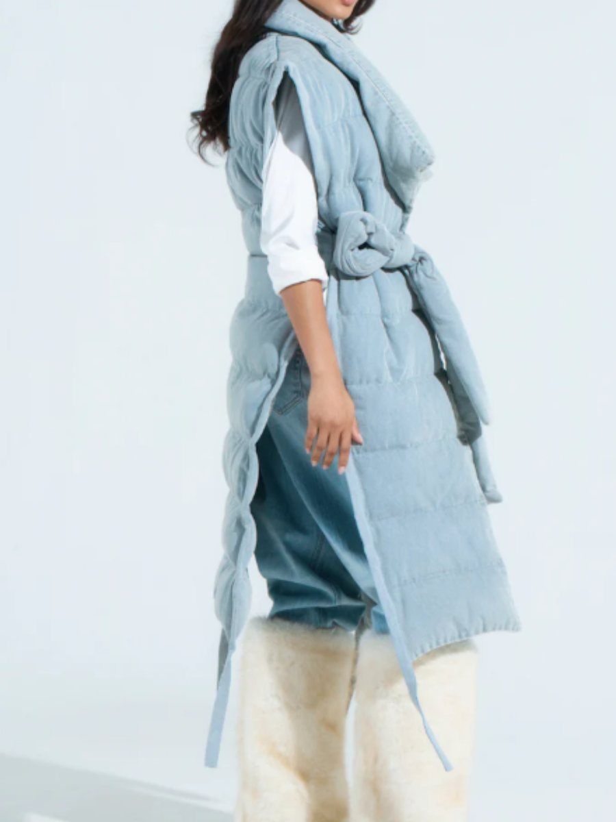 Light Denim Down Vest