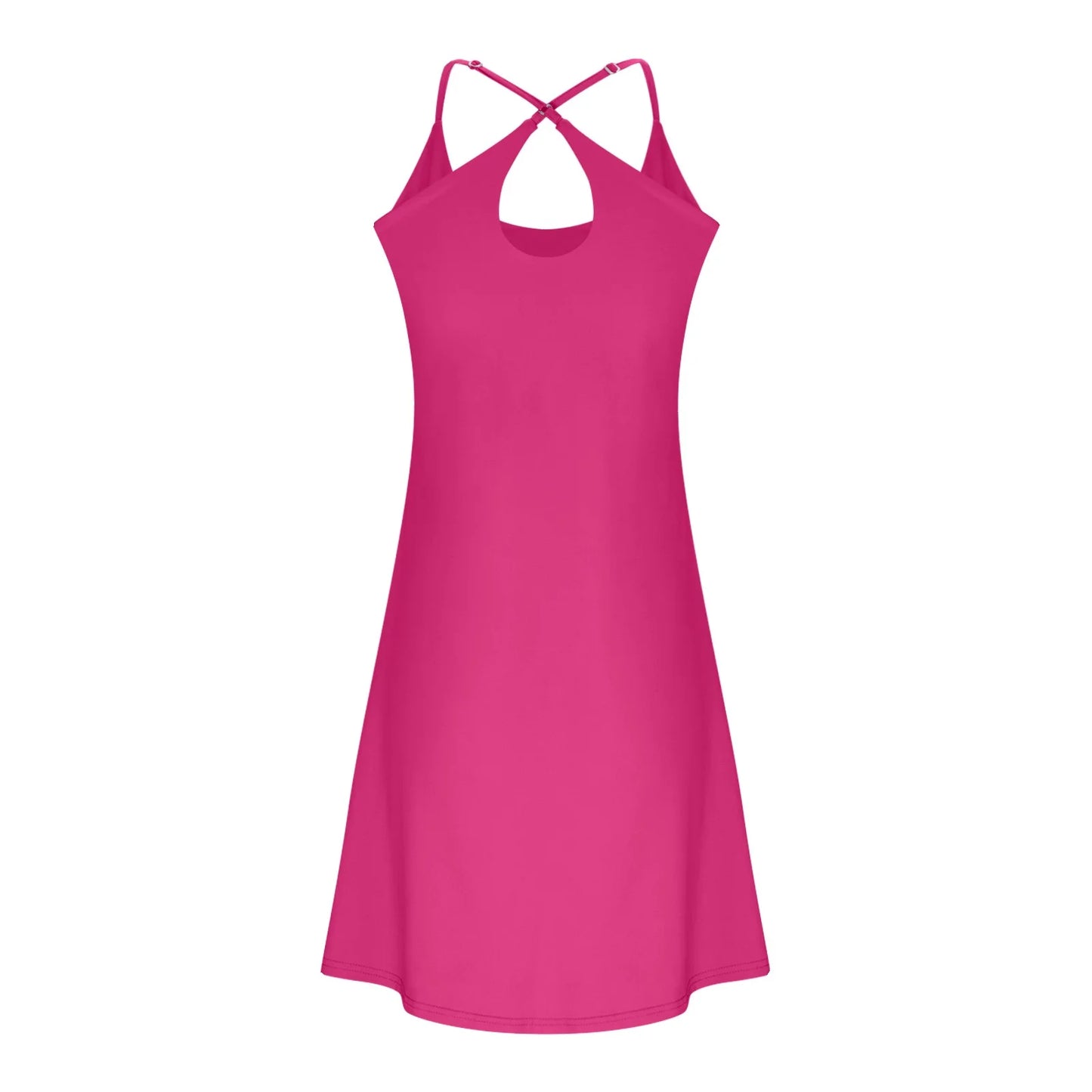 The Ultimate Tummy Control Active Dress, Backless Dress Built in Shorts