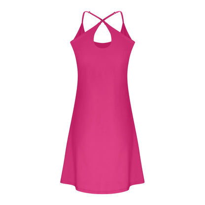 The Ultimate Tummy Control Active Dress, Backless Dress Built in Shorts