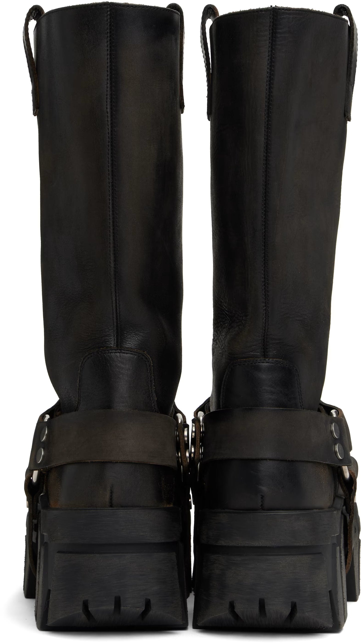 Black Bulldozer Harness Boots