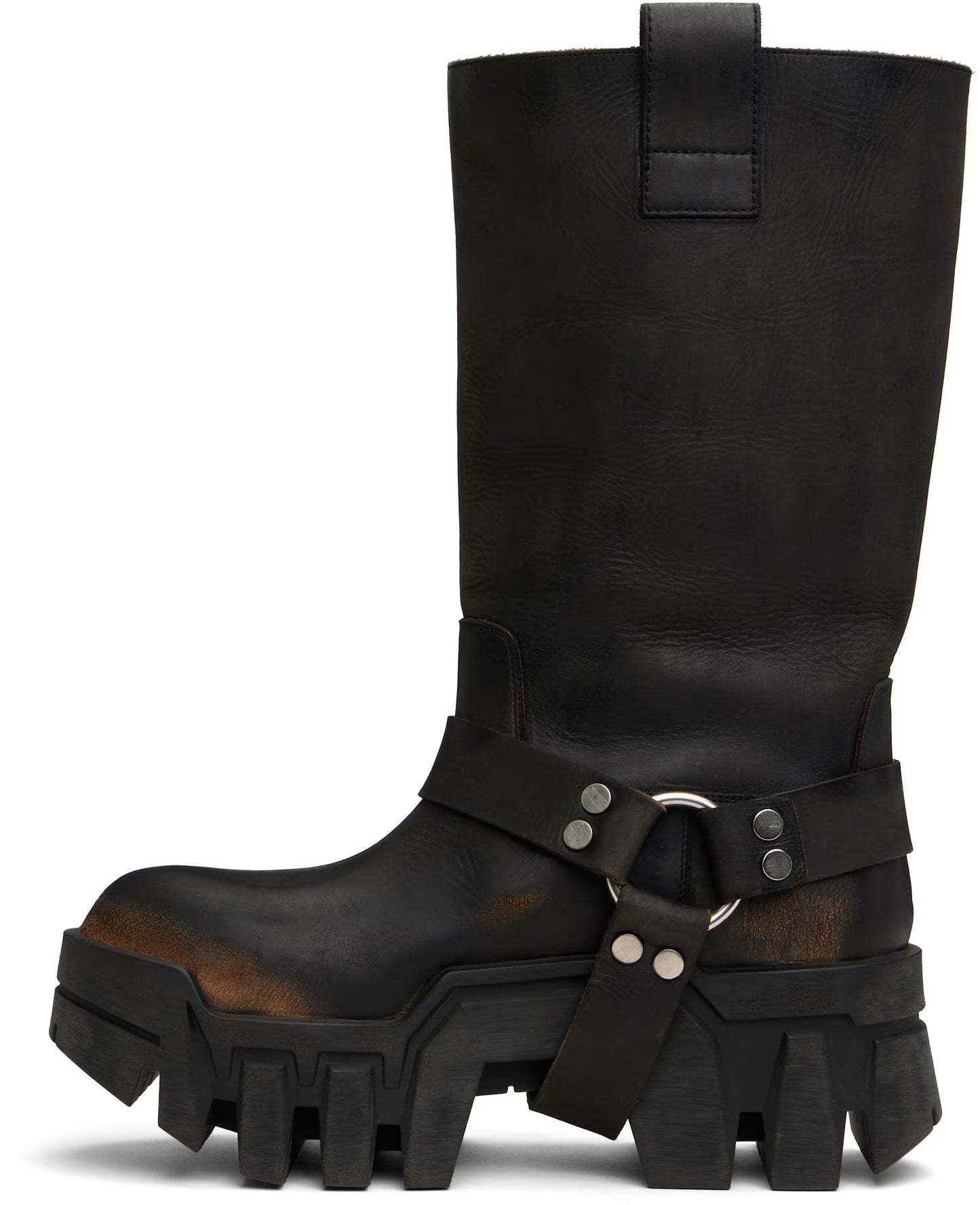 Black Bulldozer Harness Boots